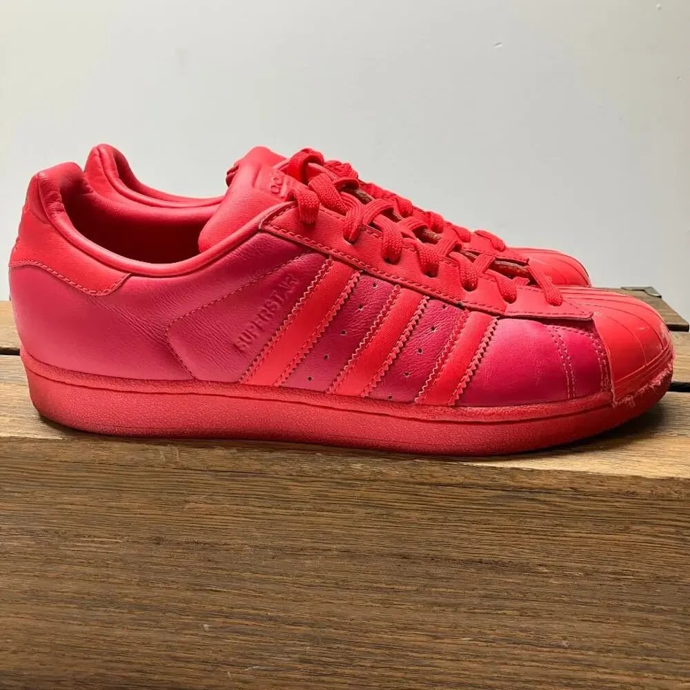 Adidas Superstar 'Glossy Toe Ray Red' Sneaker Shoes S76724 Women’s Size 8.5